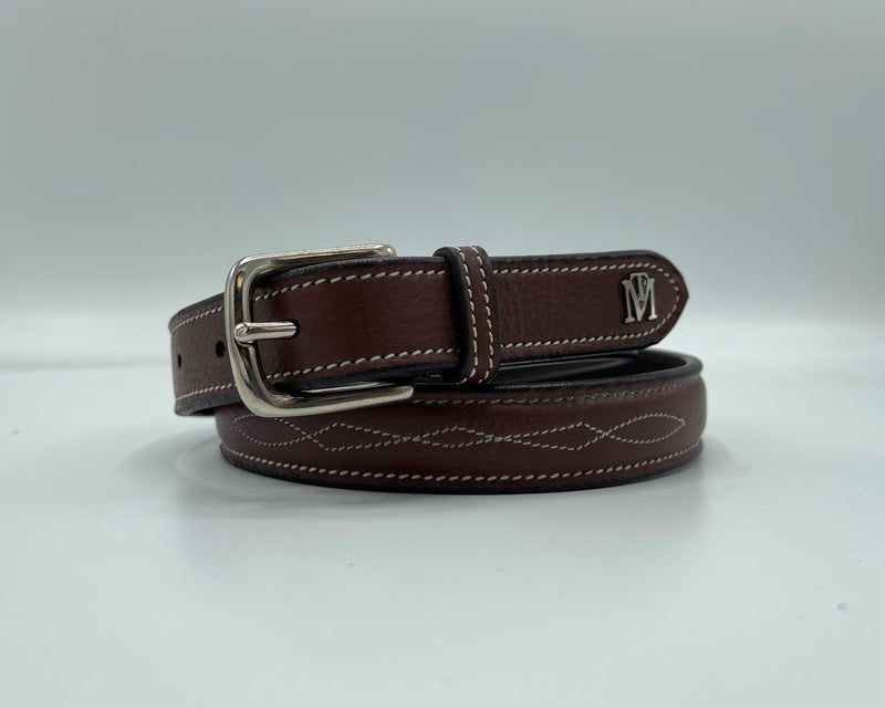 Mark Todd Fancy Stitch Leather Belt